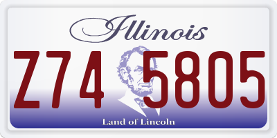 IL license plate Z745805