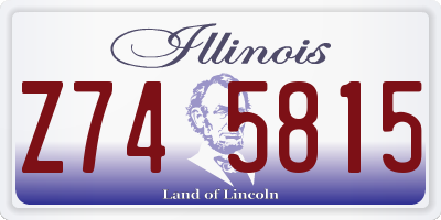 IL license plate Z745815
