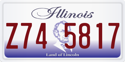 IL license plate Z745817