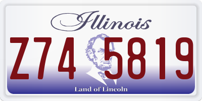IL license plate Z745819