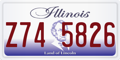 IL license plate Z745826