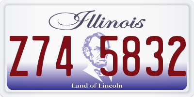 IL license plate Z745832