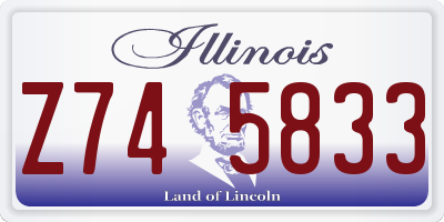 IL license plate Z745833