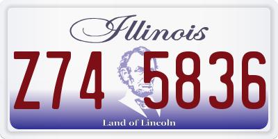 IL license plate Z745836