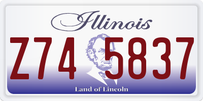 IL license plate Z745837