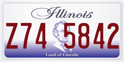 IL license plate Z745842
