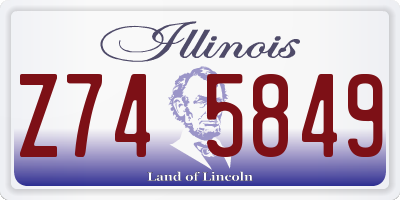 IL license plate Z745849