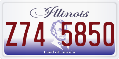 IL license plate Z745850