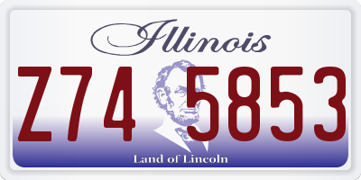 IL license plate Z745853