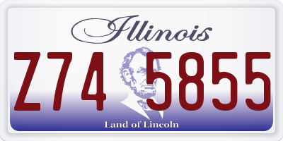 IL license plate Z745855