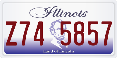 IL license plate Z745857