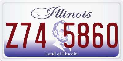 IL license plate Z745860