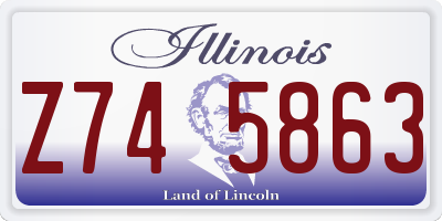 IL license plate Z745863