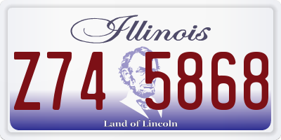 IL license plate Z745868