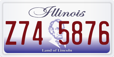 IL license plate Z745876