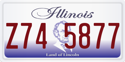 IL license plate Z745877