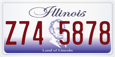 IL license plate Z745878