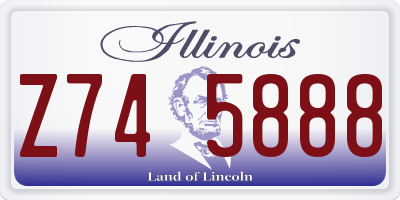 IL license plate Z745888