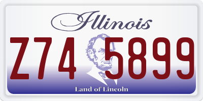 IL license plate Z745899