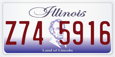 IL license plate Z745916