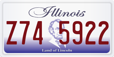 IL license plate Z745922