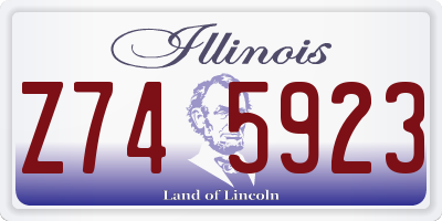 IL license plate Z745923