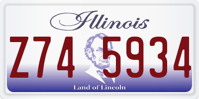 IL license plate Z745934