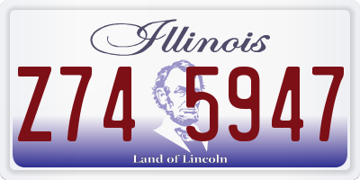 IL license plate Z745947