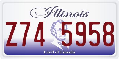 IL license plate Z745958