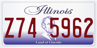IL license plate Z745962