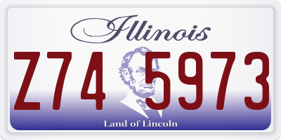 IL license plate Z745973