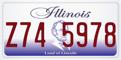 IL license plate Z745978