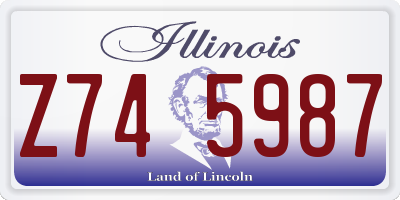 IL license plate Z745987