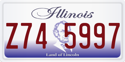 IL license plate Z745997