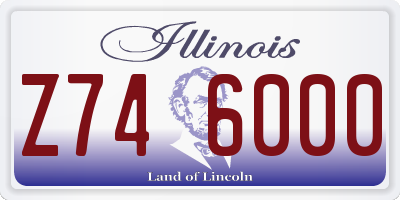 IL license plate Z746000