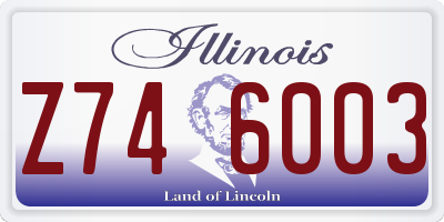 IL license plate Z746003