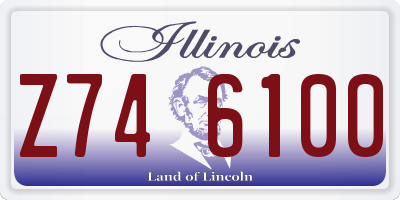 IL license plate Z746100