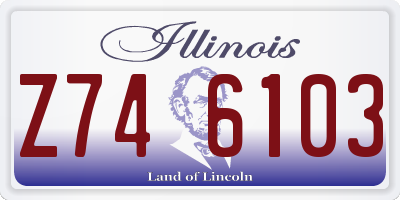 IL license plate Z746103
