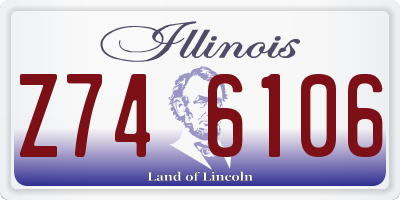 IL license plate Z746106