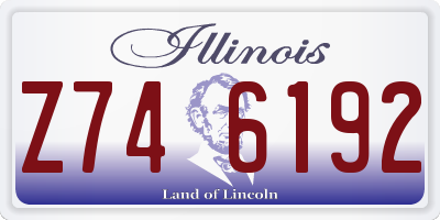 IL license plate Z746192