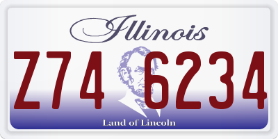 IL license plate Z746234