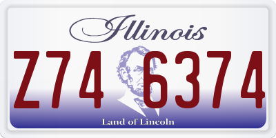 IL license plate Z746374