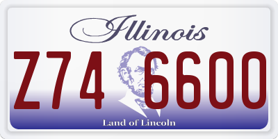 IL license plate Z746600