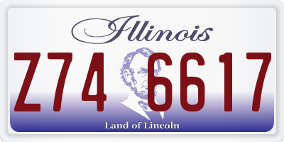 IL license plate Z746617