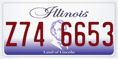 IL license plate Z746653
