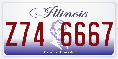 IL license plate Z746667