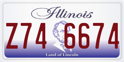 IL license plate Z746674