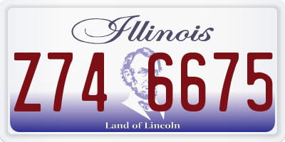 IL license plate Z746675