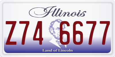 IL license plate Z746677