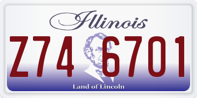 IL license plate Z746701
